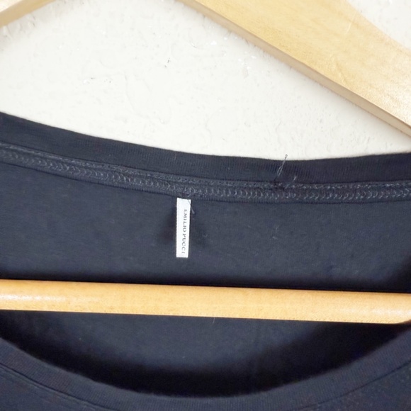 Emilio Pucci Black Printed Blouse Size 4 - Picture 3 of 6